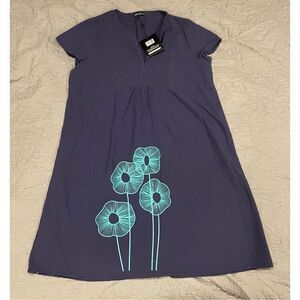 JustFashionNow Blue Dress Cotton Blend XL New